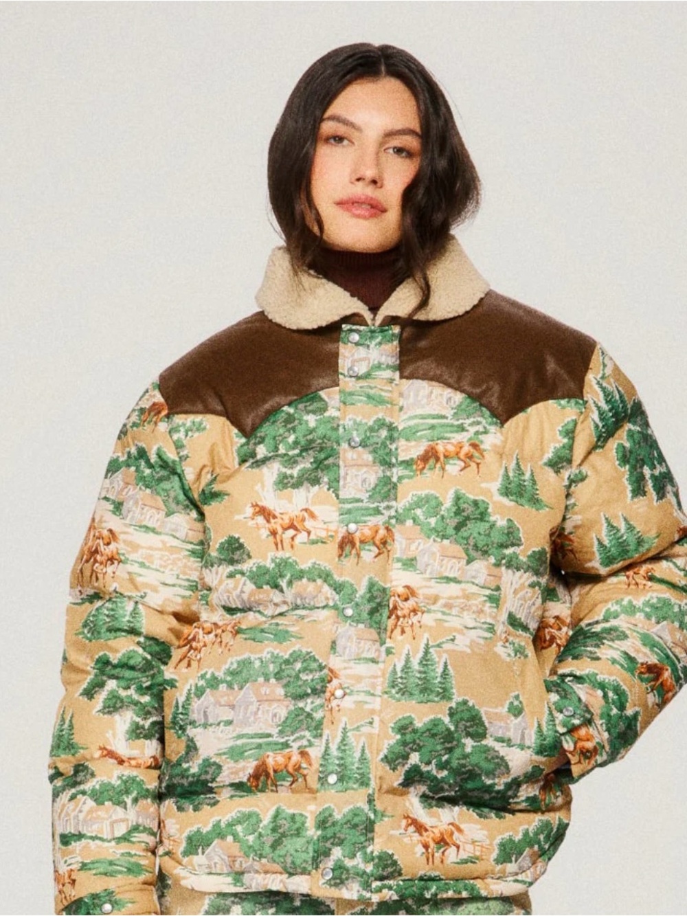 Dairy boy horse puffer coat NEW